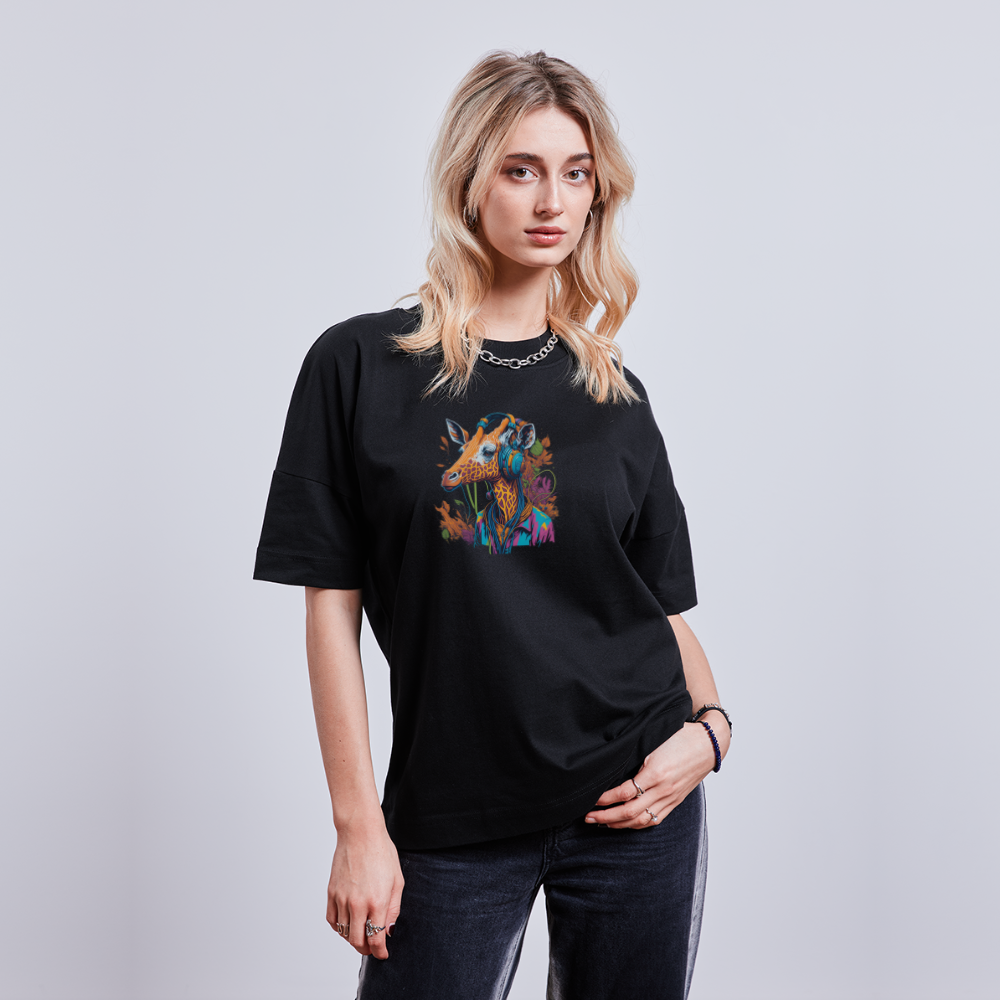 GiraffeGroove - Oversize T-shirt - Schwarz