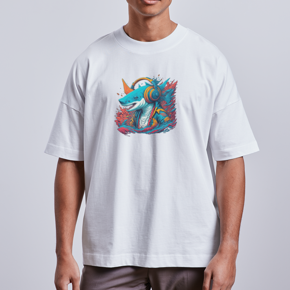 DJ Sharkbite - Oversize T-shirt - white