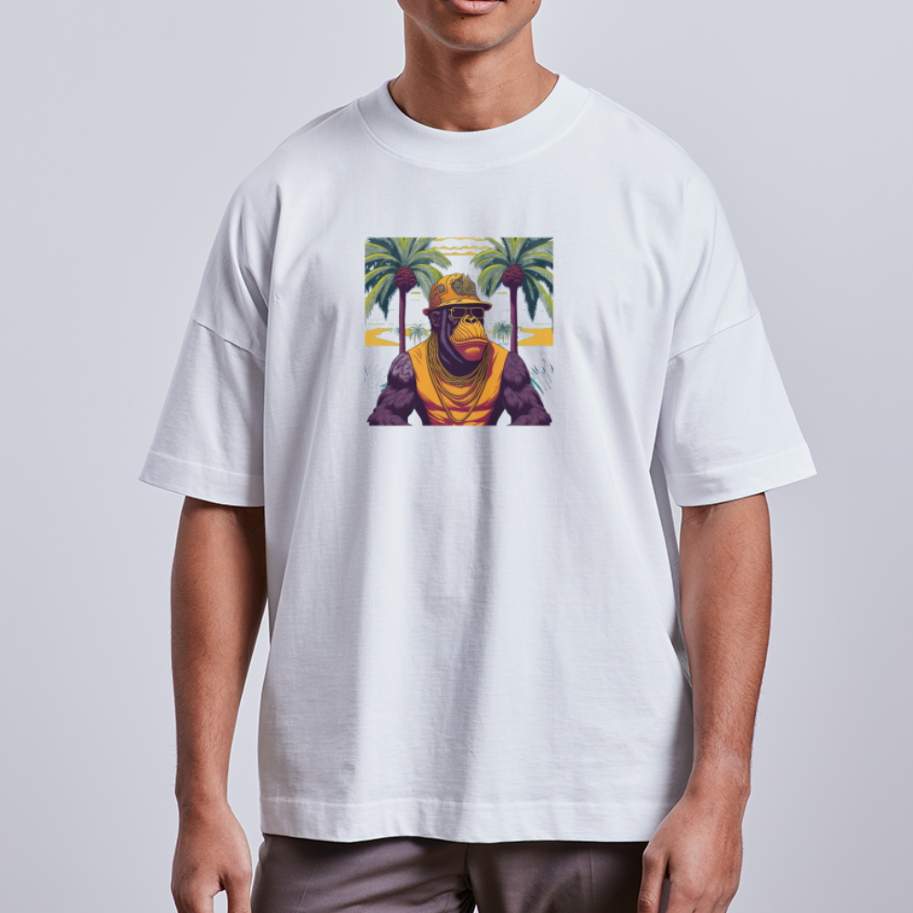 BeachKingGorilla - Oversize T-shirt - weiß