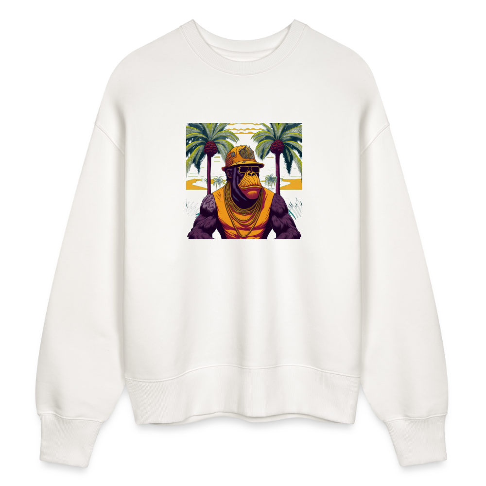 BeachKingGorilla - Oversize Pullover - OFF WHITE